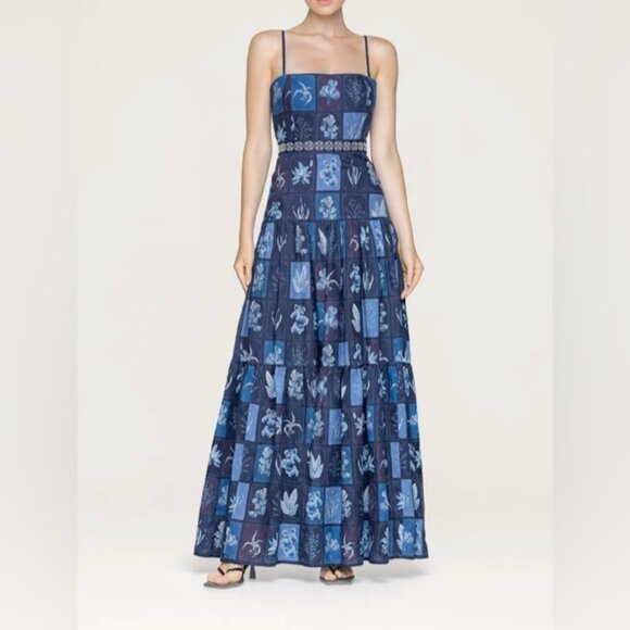 Agua by Agua Bendita Lima Algae Maxi Dress Size Small - Picture 5 of 12